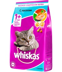 Вискас сухой корм для кошек морское ассорти с лососем, тунцом и креветками 1,9 кг.